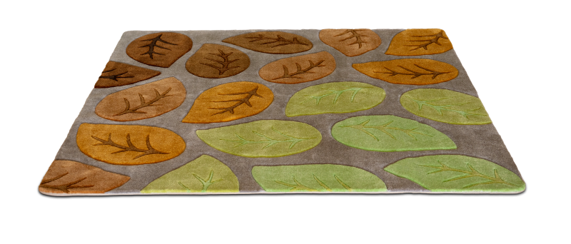 Seasonal leaves super deluxe carved carpet | library rugs | school rugs