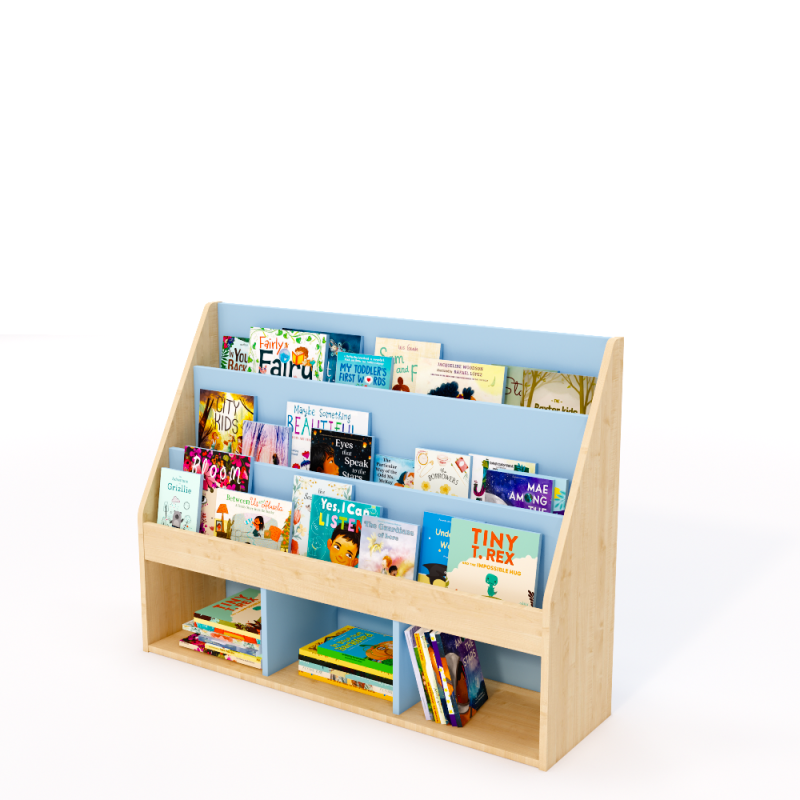 Single sided picture book display unit