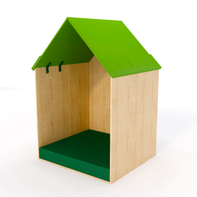 Bird house den with cushion